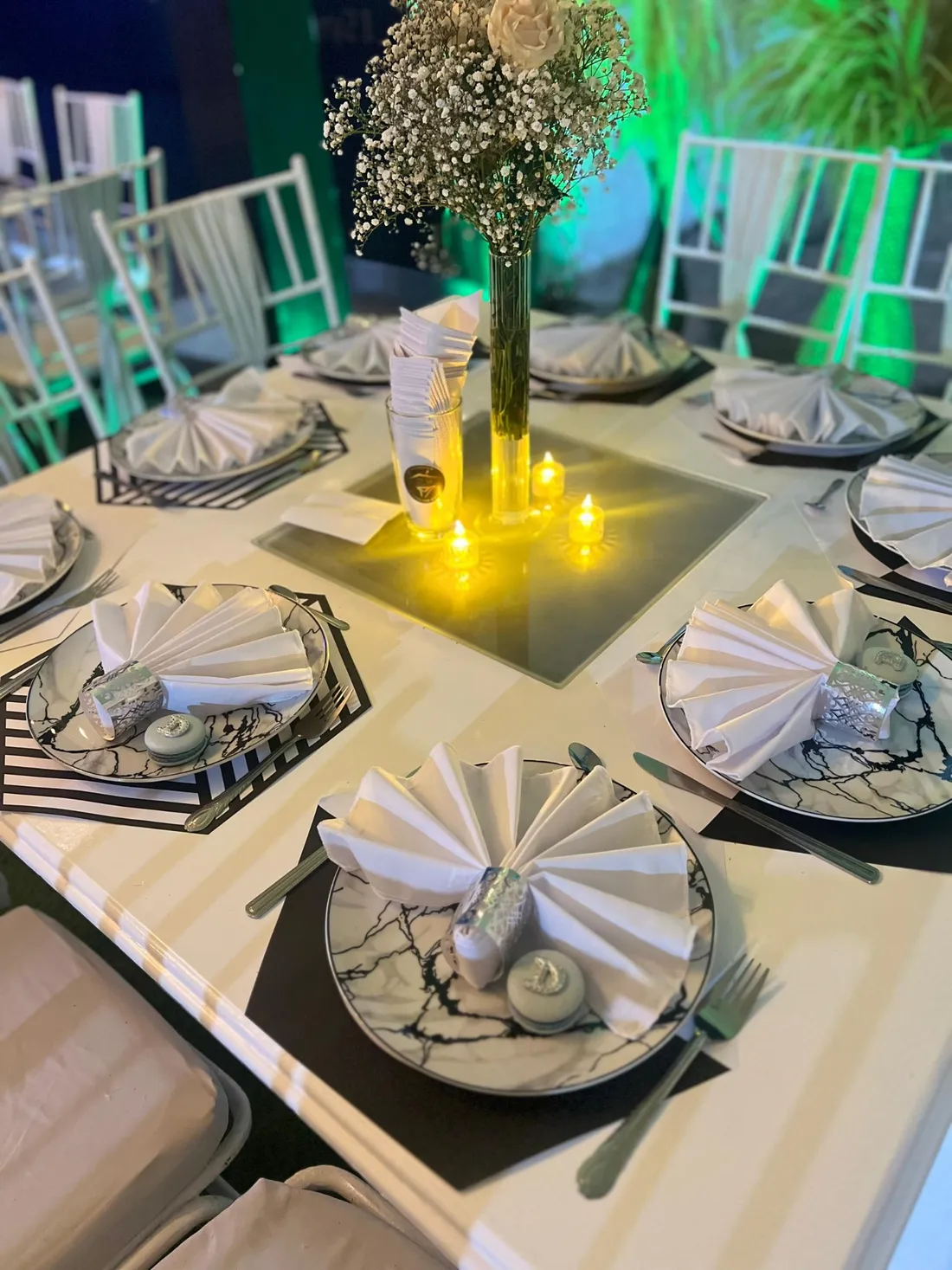 Ambiente preparado para evento privado en Casita de Chuao